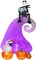9' Gemmy Airblown Animated Inflatable Projection Kaleidoscope Jack Skellington on Mountain w/ Zero 552053